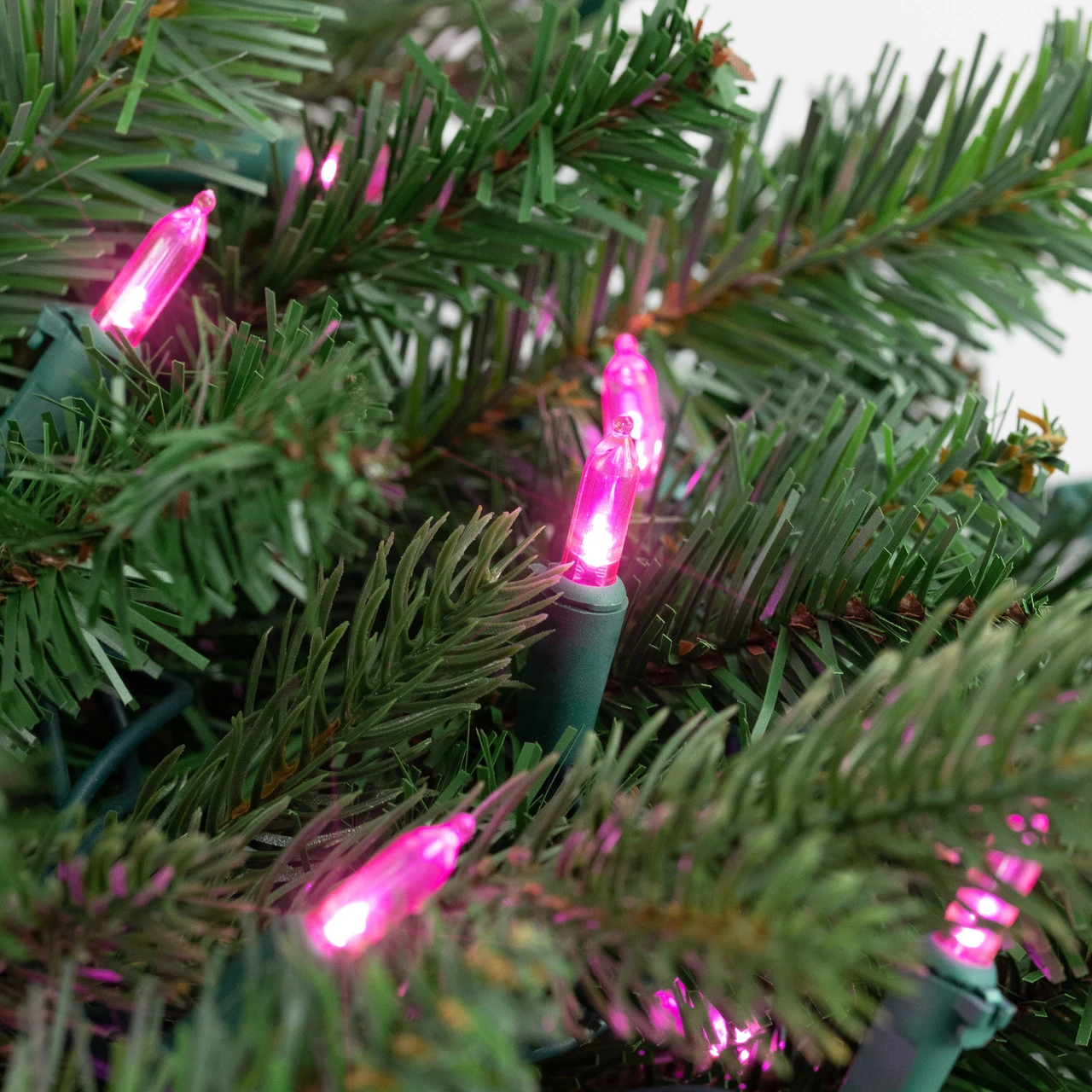 100ct Pink LED Mini Christmas Lights, 33ft Green Wire 6 100ct Pink LED Mini Christmas Lights, 33ft Green Wire - Image 4