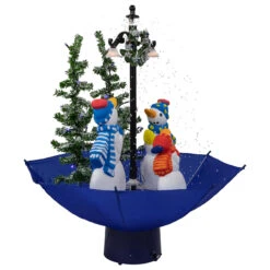 30" Lighted Musical Snowing Snowman Family In Umbrella Base Christmas Decoration -Mew Holidays Shop northlight r93907 3 35472.1674566586
