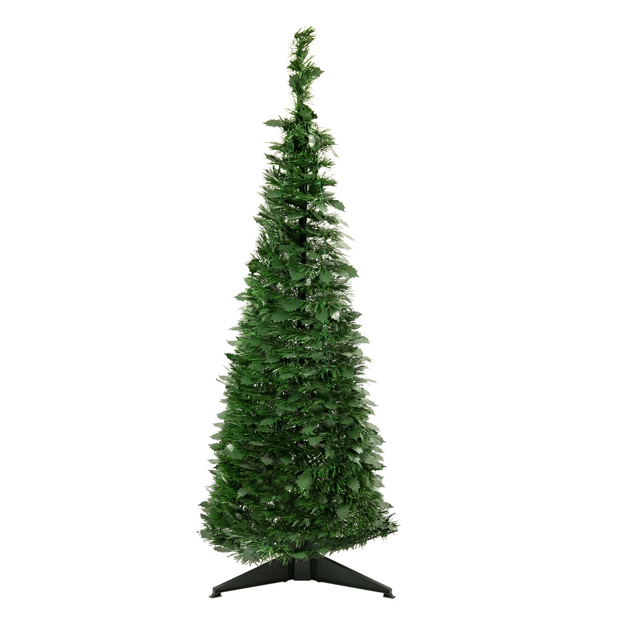 4' Green Tinsel Pop-Up Artificial Christmas Tree, Unlit 3 4' Green Tinsel Pop-Up Artificial Christmas Tree, Unlit