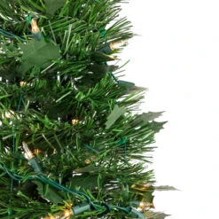 6' Pre-Lit Green Holly Leaf Pop-Up Artificial Christmas Tree - Clear Lights -Mew Holidays Shop northlight sm92148 2 22439.1667574656