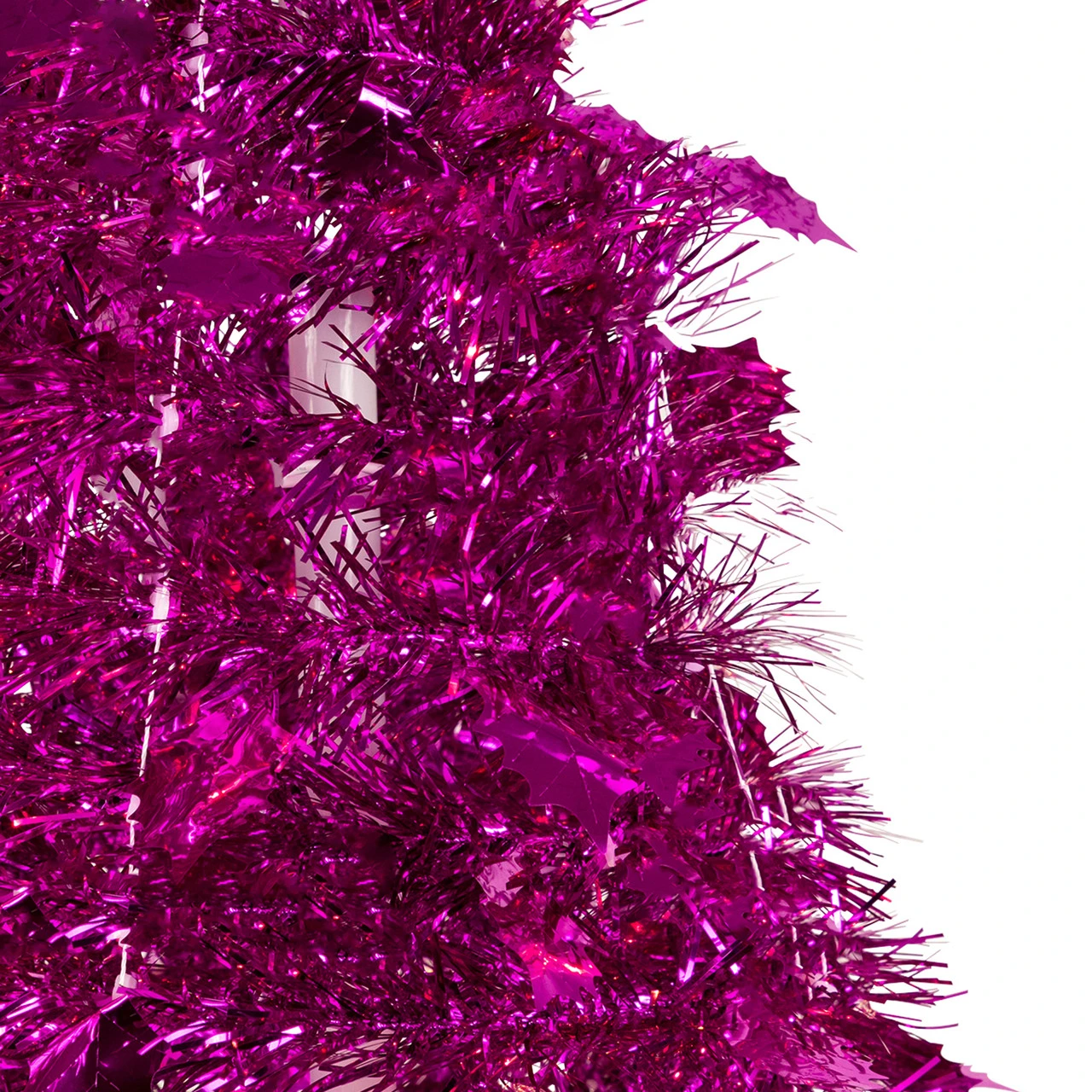 4' Pink Tinsel Pop-Up Artificial Christmas Tree, Unlit 5 4' Pink Tinsel Pop-Up Artificial Christmas Tree, Unlit - Image 3