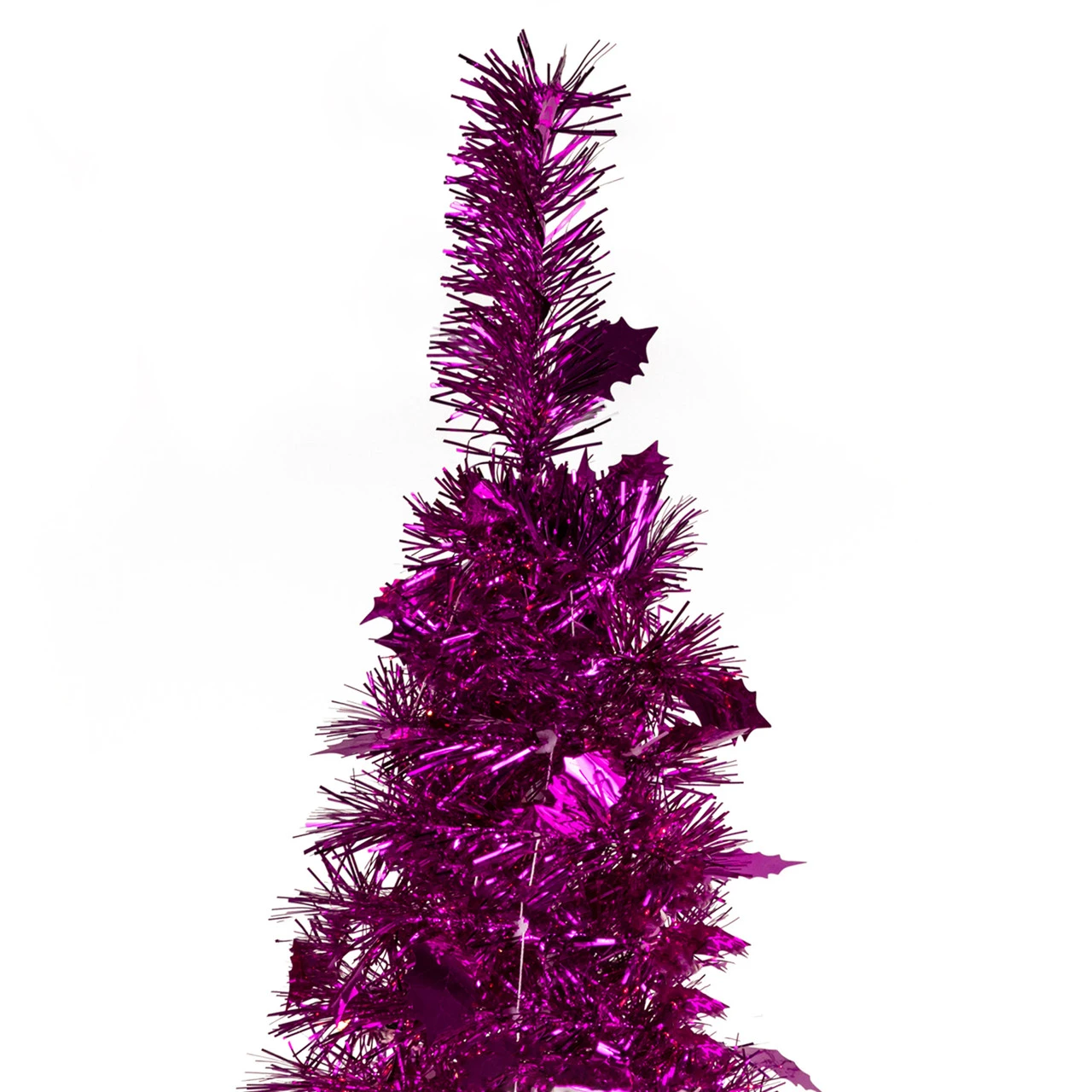 4' Pink Tinsel Pop-Up Artificial Christmas Tree, Unlit 7 4' Pink Tinsel Pop-Up Artificial Christmas Tree, Unlit - Image 5