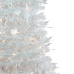 6' Pre-Lit White Tinsel Pop-Up Artificial Christmas Tree, Clear Lights -Mew Holidays Shop northlight sm92159 2 67291.1667487965