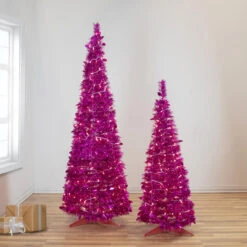 6' Pre-Lit Pink Tinsel Pop-Up Artificial Christmas Tree, Clear Lights 10 6' Pre-Lit Pink Tinsel Pop-Up Artificial Christmas Tree, Clear Lights -Mew Holidays Shop northlight sm92164 sm9215020copy 47818.1667530303