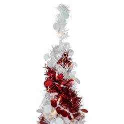 4' Pre-Lit Candy Cane Pop-Up Artificial Christmas Tree, Clear Lights -Mew Holidays Shop northlight sm92178 4 58886.1667535850