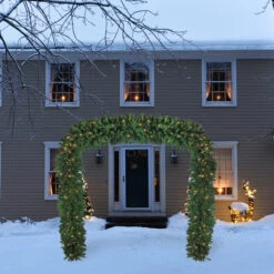 9' X 8' Pre-Lit Pine Artificial Christmas Archway Decoration - Clear Lights -Mew Holidays Shop northlight v15926 3 32421.1667575618