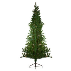 6.5' Pre-Lit Canadian Pine Slim Artificial Christmas Wall Tree - Clear Lights -Mew Holidays Shop northlight v27378 5 66281.1667581932