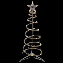 3ft LED Lighted Spiral Cone Tree Outdoor Christmas Decoration, Warm White Lights -Mew Holidays Shop northlight ys92331 small sample 2 13025.1667489831