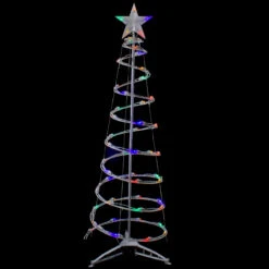 4ft LED Lighted Spiral Cone Tree Outdoor Christmas Decoration, Multi Lights -Mew Holidays Shop northlight ys92332 med sample 2 44975.1667531698