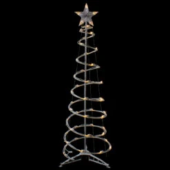 4ft LED Lighted Spiral Cone Tree Outdoor Christmas Decoration, Warm White Lights -Mew Holidays Shop northlight ys92333 med sample 2 88352.1667530327