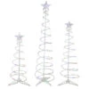 Set Of 3 LED Lighted Multi-Color Outdoor Spiral Christmas Cone Trees 3', 4', And 6' -Mew Holidays Shop northlight ys92338 1 65927.1667531698