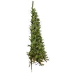 7.5' Pre-Lit Slim Canyon Pine Half Wall Artificial Christmas Tree - Clear Lights -Mew Holidays Shop northlight ytc346 gr 2 updated 04222.1667263641