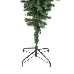 5.5' Pre-Lit Medium Spruce Upside Down Artificial Christmas Tree - Clear Lights -Mew Holidays Shop northlight z00010 2 59533.1667643255
