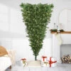 7.5' Pre-Lit Green Spruce Artificial Upside Down Christmas Tree - Warm White LED Lights -Mew Holidays Shop northlight z00013 80990.1667632336