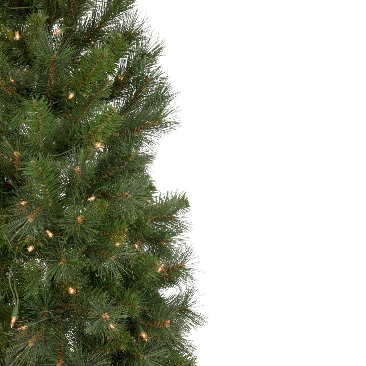 6.5' Pre-Lit Medium Beaver Pine Artificial Christmas Wall Tree, Clear Lights 7 6.5' Pre-Lit Medium Beaver Pine Artificial Christmas Wall Tree, Clear Lights - Image 5