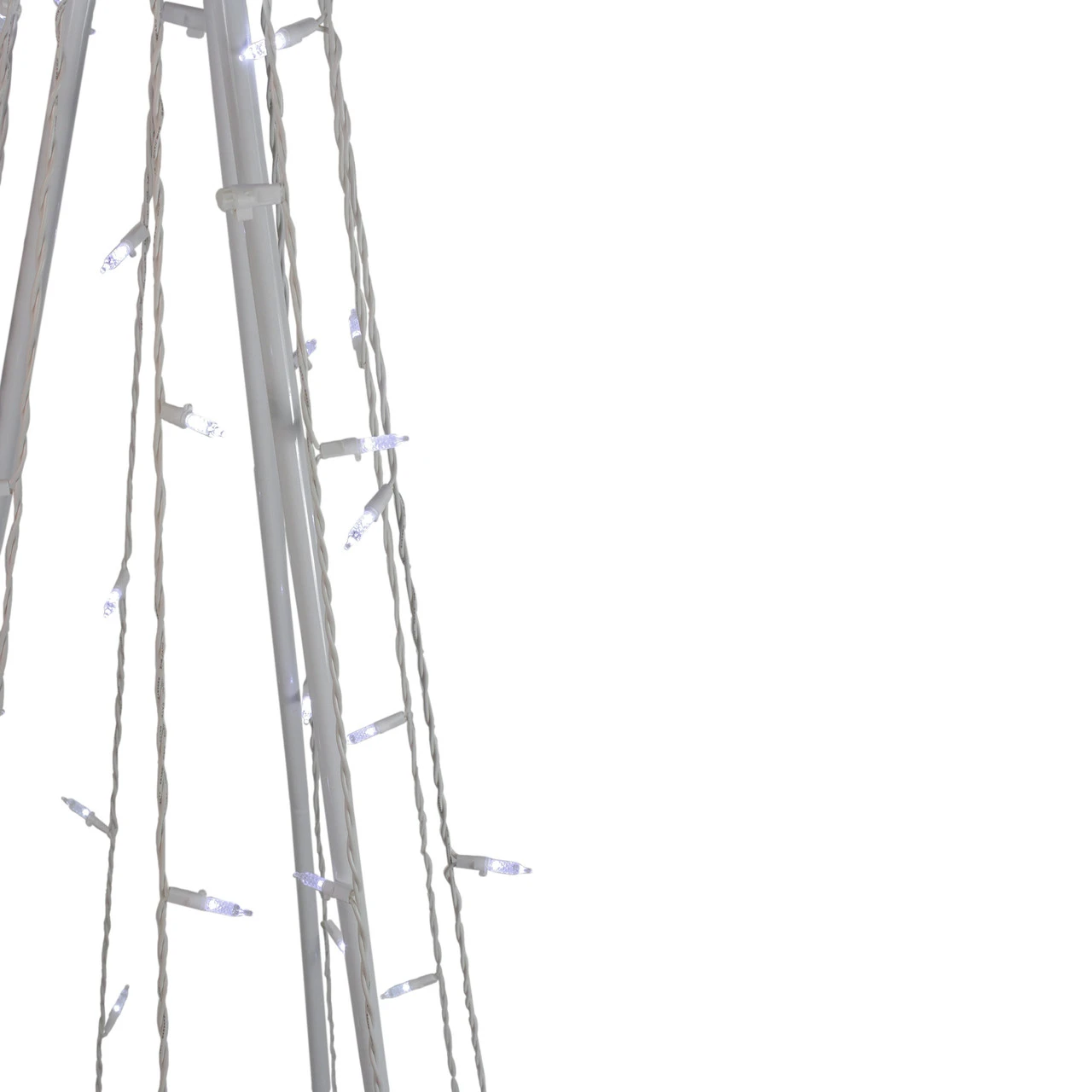 5' Pure White LED Lighted Cone Tree Outdoor Christmas Decoration 5 5' Pure White LED Lighted Cone Tree Outdoor Christmas Decoration - Image 3