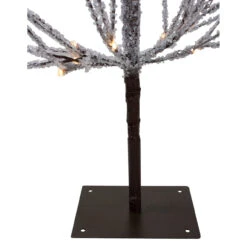 4' Pre-Lit LED Brown Artificial Christmas Tree With Icicle Lights- Clear Lights -Mew Holidays Shop northlightd 18 11217wae 4 4 94016.1667657949