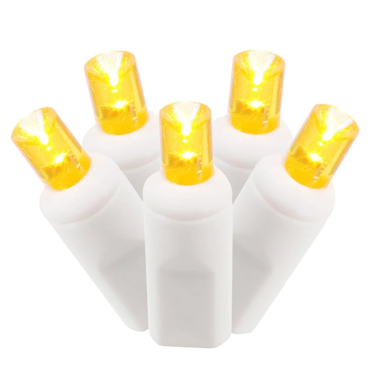 50-Count Orange LED Wide Angle Christmas Lights - 23.25' White Wire 3 50-Count Orange LED Wide Angle Christmas Lights - 23.25' White Wire