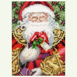 Santa By Nora Corbett - Chart, Fabric, Embellishment Pack - Mirabilia