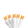 50 Orange LED Wide Angle Christmas Lights - 16.25 Ft White Wire