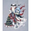 Winter White Santa Cross Stitch Chart Fabric Beads Silk Floss Braid Nora Corbett Mirabilia MD100 -Mew Holidays Shop winter white santa chart002 amazon 56599.1693758994