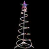 3ft Lighted Spiral Cone Tree Outdoor Christmas Decoration, Multi Lights